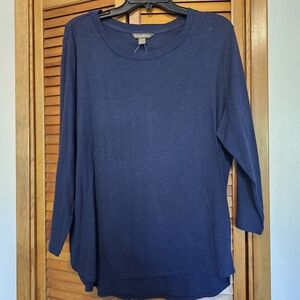 Tommy Bahama Navy Long Sleeve Crewneck Top